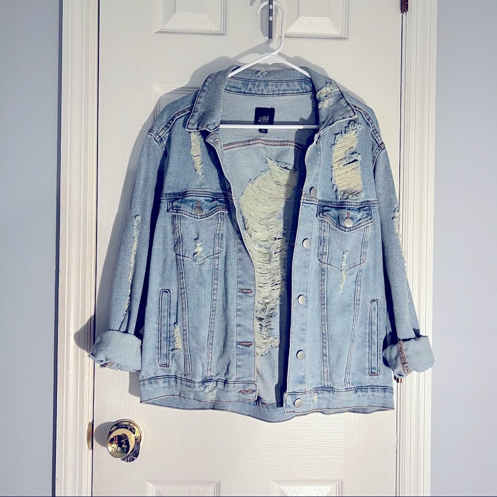 Wild fable women’s Distressed Jean jacket